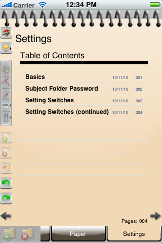 WhiteNote for iPhone