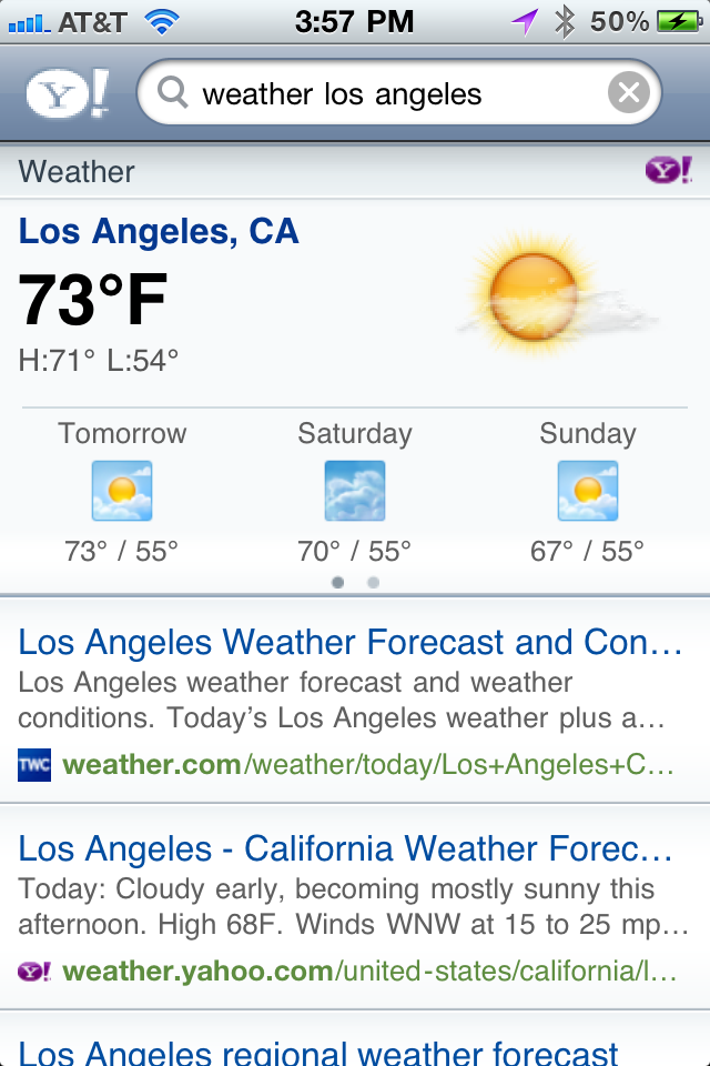 Yahoo! Search free app screenshot 3