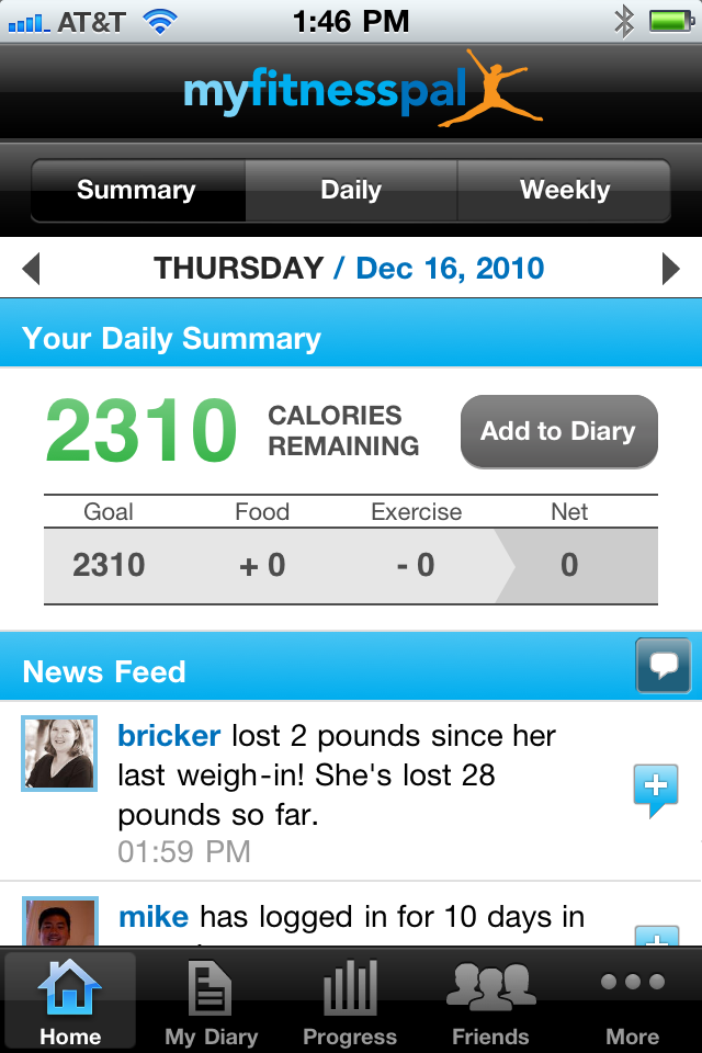 Calorie Counter & Diet Tracker by MyFitnessPal free app screenshot 1