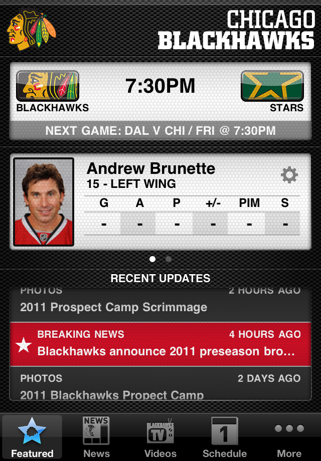 Chicago Blackhawks free app screenshot 1