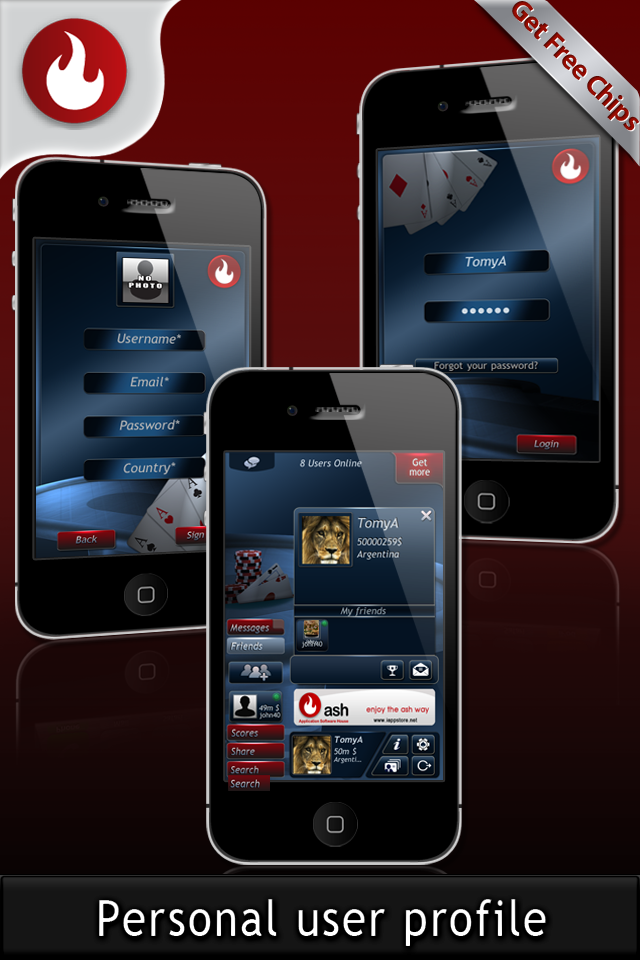 Live Texas Hold 'em Poker by A.S.H. free app screenshot 2