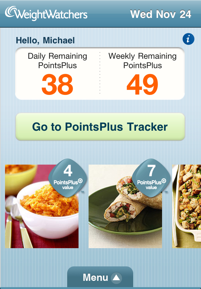 Weight Watchers Mobile free app screenshot 1