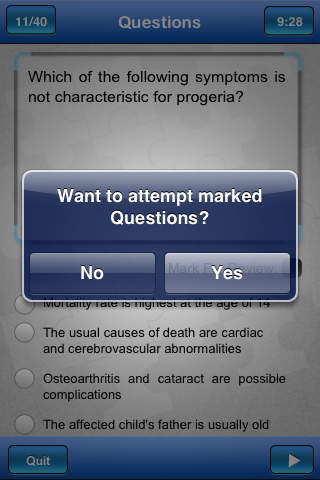 Pediatrics Multiple Choice Test screenshot 4