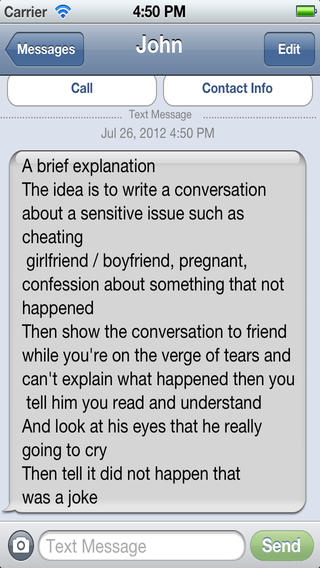 Fake Conversation - Text Messages