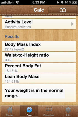 BodyFat Calorie Calculator screenshot 3
