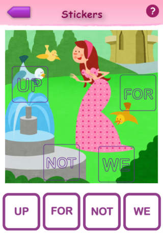 Free Sight Word apps Princesses Learn Sight Words