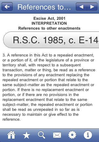 Canada Excise Act / Excise Act 2001 / Excise Tax Act screenshot 2