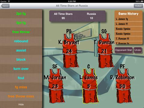 Double Double Stat Keeper for Basketball screenshot 2