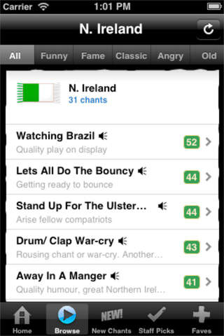 Northern Ireland '+' FanChants screenshot 2