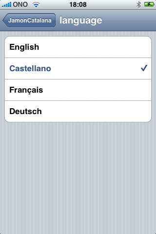 Captura de pantalla del iPhone 4
