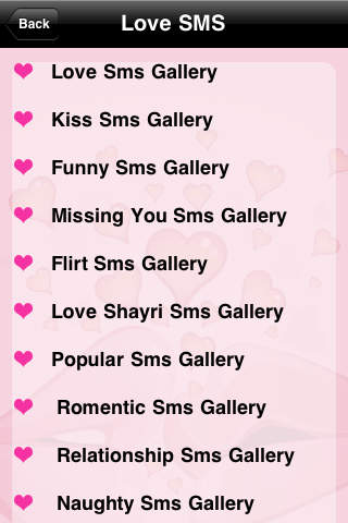 ** Love SMS Gallery ** screenshot 2