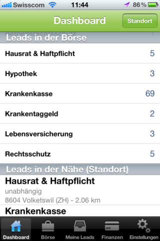 Leadtool.ch - Versicherungs-Leads Schweiz screenshot 2