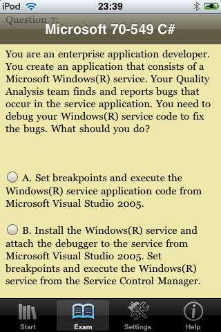 CertExam:Microsoft 70-549 C# PRO: Designing and Developing Enterprise Applications by Using the Microsoft .NET Framework screenshot 3