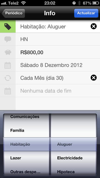 Captura de tela do iPhone 4