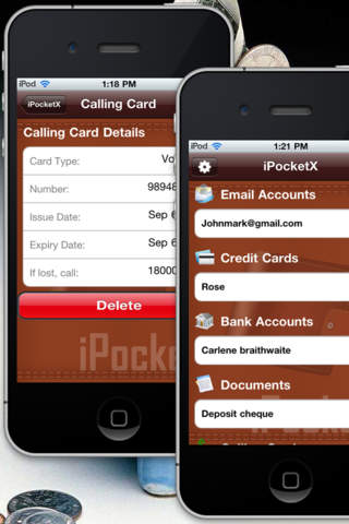 iPocketX Virtual Wallet HD screenshot 4