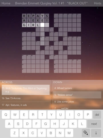 Crossword Puzzles!  Screenshot