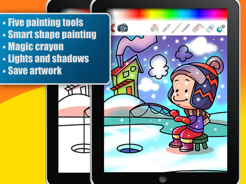 Lil Painter Winter Edition - Creative Coloring Book screenshot 2