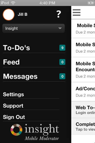 Insight Mobile Moderator screenshot 2