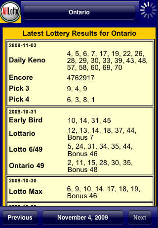 Alllotto.com Canada Lottery Results