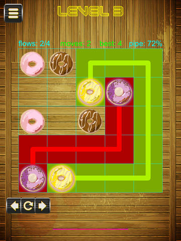 【免費遊戲App】Donut Link Flow Saga - A Brain Logic Path Puzzle Game-APP點子