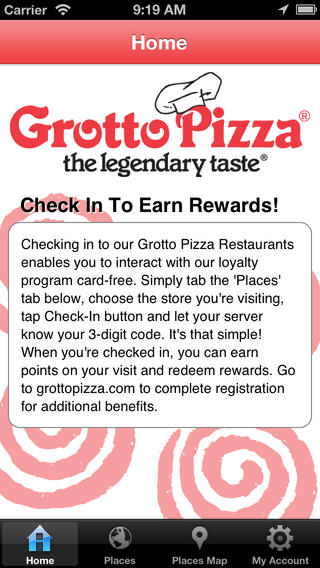 Grotto Pizza Rewards
