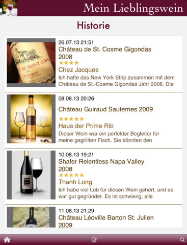 My Favorite Wine for iPad - A Mobile Wine Journal and Diary App for Oenophiles and Connoisseurs screenshot 3