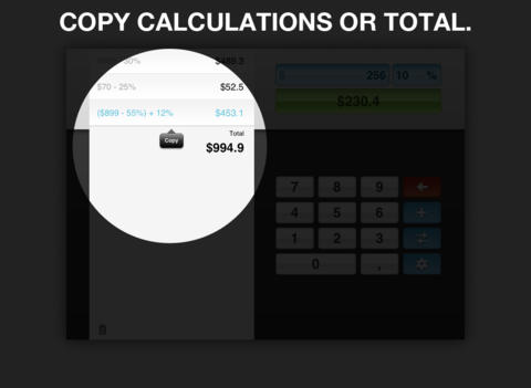 OnSale for iPad: percentage calculator screenshot 2