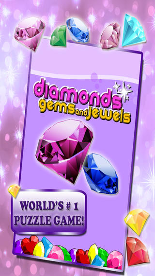 A Diamond Gems Jewels Puzzle Match Three or More Splash Game – Best Family Kid Fun