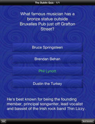 Dublin Quiz for iPad screenshot 3