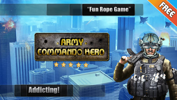 Army Commando Rope Hero - Swing and Fly Elite Soldier Escape Free