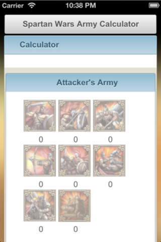 Army Calculator for Spartan Wars screenshot 2