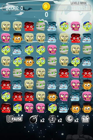 Zombie Crush: the brain game puzzle screenshot 2