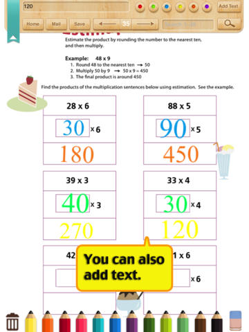 Kids Math-Multiplication Worksheets(Grade 4) screenshot 3