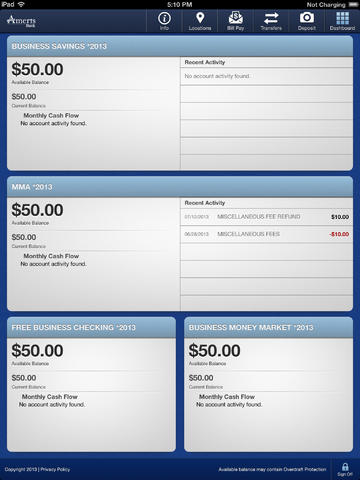 Ameris Bank Business Mobile for iPad