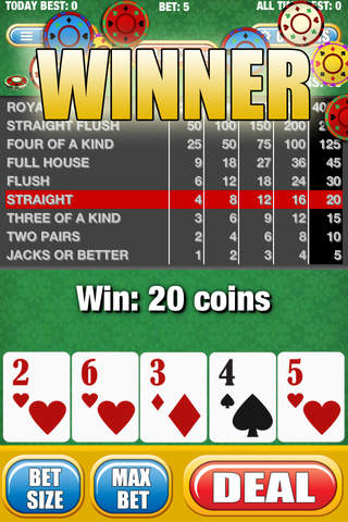 Hot Streak Pro Video Poker:  Quick Card Casino Fast Game screenshot 2
