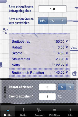 Mehrwertsteuer-Rechner screenshot 2