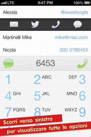 Lightstrike Free - T9 keyboard dialer and fast contacts search app screenshot 2