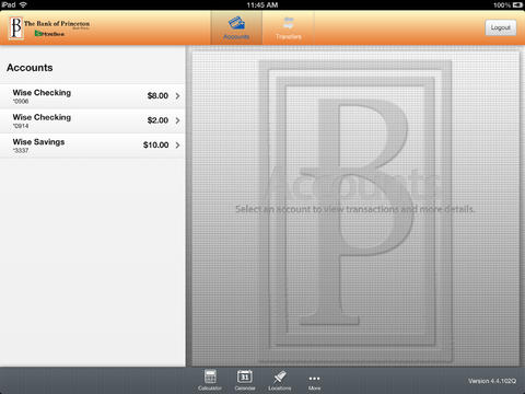The Bank of Princeton/MoreBank Mobile for iPad screenshot 2