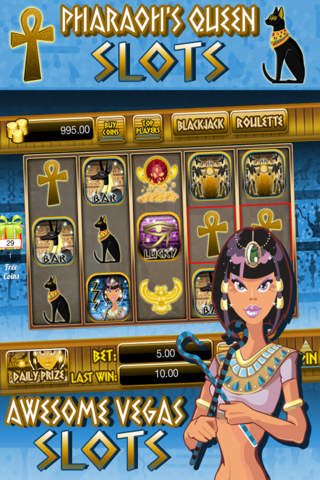 A Pharaoh’s Queen Slots - Way To The Nile Slot Machine With Bonus Prize Wheel Game Free screenshot 4