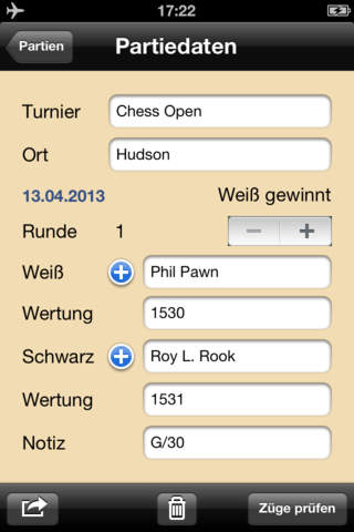 Chess Score Pad Tournament Edition screenshot 3