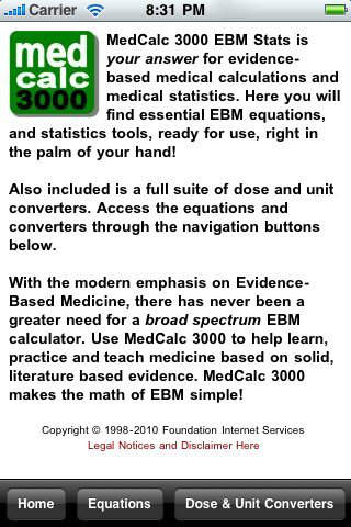 MedCalc 3000 EBM Stats