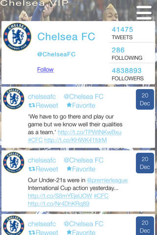 Real Time Updates Chelsea FC Luxury VIP Edition screenshot 3