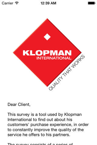 Klopman Survey screenshot 2