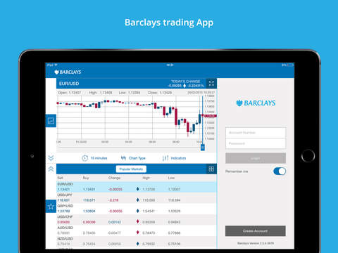 Barclays CFD FST Trader for iPad