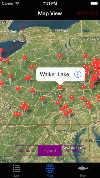 免費下載交通運輸APP|Pennsylvania Lakes - Fishing app開箱文|APP開箱王