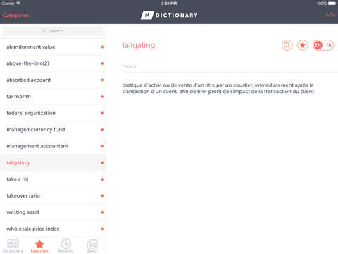 【免費商業App】MDictionary – English–French Finance, Banking and Accounting Dictionary, with categories. MDictionary - Anglais-Français Dictionnaire Finance, Banque et Comptabilité, avec des catégories-APP點子