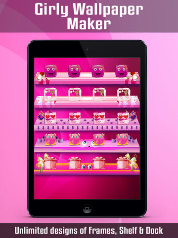 【免費娛樂App】Girly Wallpaper Maker in Pink - Make Backgrounds for Home Screen with Frame, Shelf & Docks-APP點子