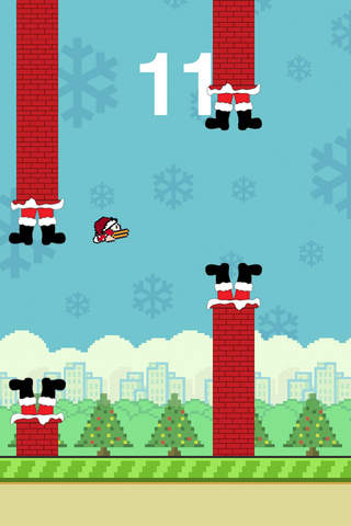 Flappy Christmas Bird screenshot 2