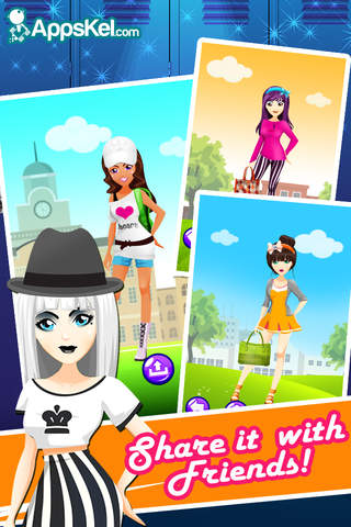 1st day College Girl Styler Makeover -  Campus Life Fashion Hair Dressup Major screenshot 3