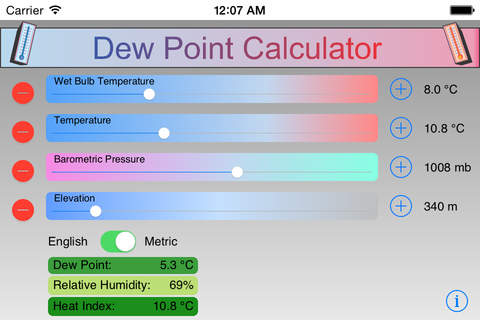 Dew Point Calculator screenshot 2